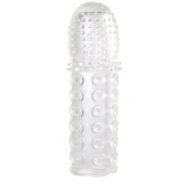 Прозрачная закрытая гелевая насадка - 13,5 см. - Toyfa Basic - в Домодедово купить с доставкой