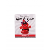 Стимулирующий презерватив-насадка Roll   Ball Strawberry - Sitabella - купить с доставкой в Домодедово