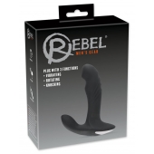 Черный вибромассажер простаты с функцией римминга Plug with Perineum Stimulator - 16,6 см. - Orion - в Домодедово купить с доставкой