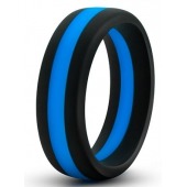 Черно-синее эрекционное кольцо Silicone Go Pro Cock Ring - Blush Novelties - в Домодедово купить с доставкой