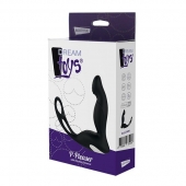 Черный вибромассажер простаты P-PLEASER W ERECTION ENHANCE - Dream Toys - в Домодедово купить с доставкой