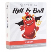 Стимулирующий презерватив-насадка Roll   Ball Cherry - Sitabella - купить с доставкой в Домодедово