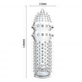 Закрытая прозрачная насадка Crystal sleeve - 14,2 см. - Erowoman-Eroman - в Домодедово купить с доставкой