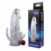 Закрытая прозрачная вибронасадка на пенис Crystal Sleeve Vibe - Erowoman-Eroman - в Домодедово купить с доставкой