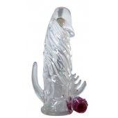Закрытая прозрачная вибронасадка на пенис Crystal Sleeve Vibe - Erowoman-Eroman - в Домодедово купить с доставкой