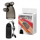 Дымчатая насадка-мастурбатор с вибрацией Vibrating Crystal Cap II - Baile - в Домодедово купить с доставкой