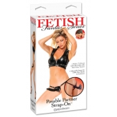 Черный податливый страпон Posable Partner Strap-On - 17,8 см. - Pipedream - купить с доставкой в Домодедово