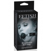 Черный кляп с дырочками Breathable Ball Gag - Pipedream - купить с доставкой в Домодедово