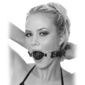 Черный кляп с дырочками Breathable Ball Gag - Pipedream - купить с доставкой в Домодедово