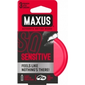 Ультратонкие презервативы в железном кейсе MAXUS Sensitive - 3 шт. - Maxus - купить с доставкой в Домодедово