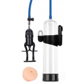 Прозрачная вакуумная вибропомпа Sex Expert с насадкой-вагиной - Sex Expert - в Домодедово купить с доставкой