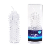 Закрытая рельефная насадка Crystal sleeve с усиками - 12 см. - Erowoman-Eroman - в Домодедово купить с доставкой