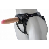 Черный пояс-трусики с насадкой  Soft-Принц  - 17 см. - LOVETOY (А-Полимер) - купить с доставкой в Домодедово