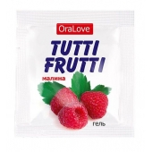 Пробник гель-смазки Tutti-frutti с малиновым вкусом - 4 гр. - Биоритм - купить с доставкой в Домодедово