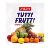 Пробник гель-смазки Tutti-frutti со вкусом тропических фруктов - 4 гр. - Биоритм - купить с доставкой в Домодедово