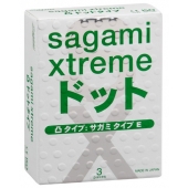 Презервативы Sagami Xtreme SUPER DOTS с точками - 3 шт. - Sagami - купить с доставкой в Домодедово