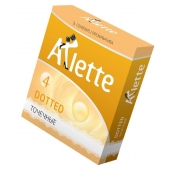 Презервативы Arlette Dotted с точечной текстурой - 3 шт. - Arlette - купить с доставкой в Домодедово