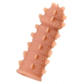 Телесная реалистичная насадка KOKOS Extreme Sleeve 04 с дополнительной стимуляцией - 12,7 см. - KOKOS - в Домодедово купить с доставкой