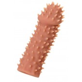 Телесная реалистичная насадка KOKOS Extreme Sleeve 07 с дополнительной стимуляцией - 12,7 см. - KOKOS - в Домодедово купить с доставкой