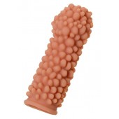 Телесная реалистичная насадка KOKOS Extreme Sleeve 08 с дополнительной стимуляцией - 12,7 см. - KOKOS - в Домодедово купить с доставкой