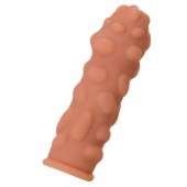 Телесная реалистичная насадка KOKOS Extreme Sleeve 11 с дополнительной стимуляцией - 12,7 см. - KOKOS - в Домодедово купить с доставкой