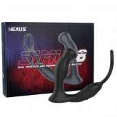 Черная анальная пробка NEXUS SIMUL8 с фиксацией на теле кольцами - Nexus Range - в Домодедово купить с доставкой