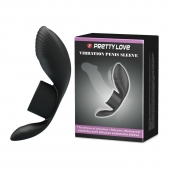 Черное кольцо на пенис с вибрацией Vibration Penis Sleeve - Baile - в Домодедово купить с доставкой