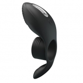 Черное кольцо на пенис с вибрацией Vibration Penis Sleeve - Baile - в Домодедово купить с доставкой