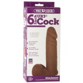 Насадка-мулат для трусиков Vac-U-Lock 6  ULTRASKYN Cock - 17,3 см. - Doc Johnson - купить с доставкой в Домодедово
