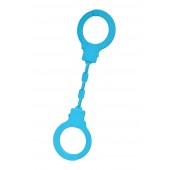 Голубые силиконовые наручники A-Toys без ключа - A-toys - купить с доставкой в Домодедово