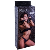 Черные кожаные наручники Naila - Rebelts - купить с доставкой в Домодедово