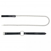 Черный поводок и чокер с кольцом Rada - Rebelts - купить с доставкой в Домодедово