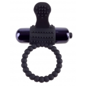 Черное эрекционное виброкольцо Vibrating Silicone Super Ring - Pipedream - в Домодедово купить с доставкой
