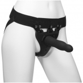 Черный полый вибрострапон Body Extensions BE Aroused - 17,78 см. - Doc Johnson - купить с доставкой в Домодедово