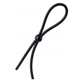 Черное лассо на пенис с одной бусиной - A-toys - в Домодедово купить с доставкой