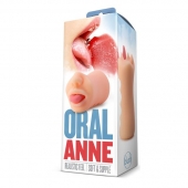 Телесный мастурбатор-ротик с язычком Oral Anne - Blush Novelties - в Домодедово купить с доставкой
