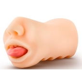 Телесный мастурбатор-ротик с язычком Oral Anne - Blush Novelties - в Домодедово купить с доставкой