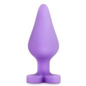 Фиолетовая анальная пробка Naughty Candy Heart Do Me Now - 8,9 см. - Blush Novelties - купить с доставкой в Домодедово