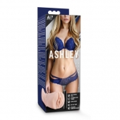 Телесный мастурбатор-вагина с вибропулей Ashley - Blush Novelties - в Домодедово купить с доставкой