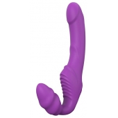 Фиолетовый безремневой вибрострапон DOUBLE DIPPER - Dream Toys - купить с доставкой в Домодедово
