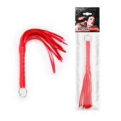 Красная плеть с рукоятью в оплетке - 28 см. - Notabu - купить с доставкой в Домодедово