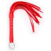 Красная плеть с рукоятью в оплетке - 28 см. - Notabu - купить с доставкой в Домодедово