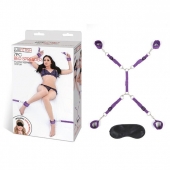 Фиолетовый набор фиксаций на кровати Classic Bedspreader - Lux Fetish - купить с доставкой в Домодедово