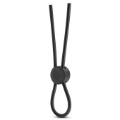 Черное силиконовое лассо на пенис SILICONE LOOP COCK RING - Blush Novelties - в Домодедово купить с доставкой
