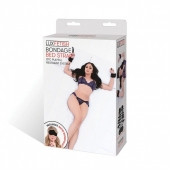 Чёрные манжеты для фиксации на кровати Bondage Bed Strap - Lux Fetish - купить с доставкой в Домодедово