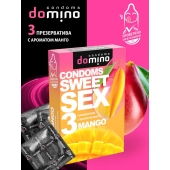 Презервативы для орального секса DOMINO Sweet Sex с ароматом манго - 3 шт. - Domino - купить с доставкой в Домодедово
