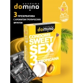 Презервативы для орального секса DOMINO Sweet Sex с ароматом тропических фруктов - 3 шт. - Domino - купить с доставкой в Домодедово