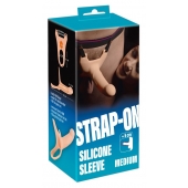Силиконовый полый страпон на ремнях Silicone Strap-on - 16 см. - Orion - купить с доставкой в Домодедово