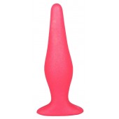 Розовая анальная пробка с узеньким кончиком - 14 см. - LOVETOY (А-Полимер)
