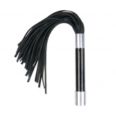 Черная плеть Easytoys Flogger With Metal Grip - 38 см. - Easy toys - купить с доставкой в Домодедово